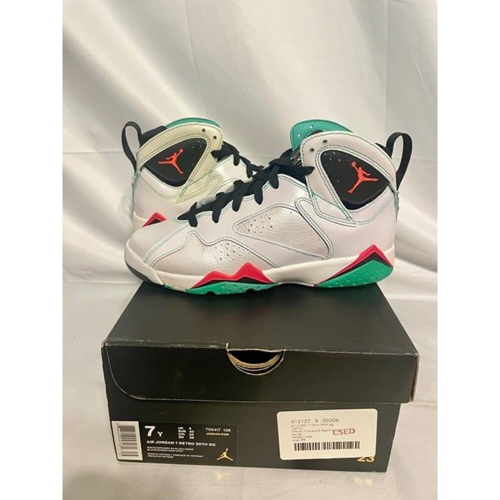 Jordan 7 Youth Size 7 30th Anniversary Used Kids Shoes authentic 705417138